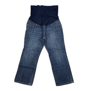 Liz Lange Maternity Target Bootcut Jeans Blue Full Belly Panel Size 8